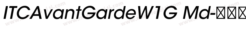 ITCAvantGardeW1G Md字体转换